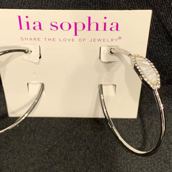NWT Lia Sophia Parasol Hoop Earrings - Picture 2 of 2